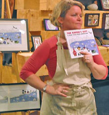 Kelly in her studio